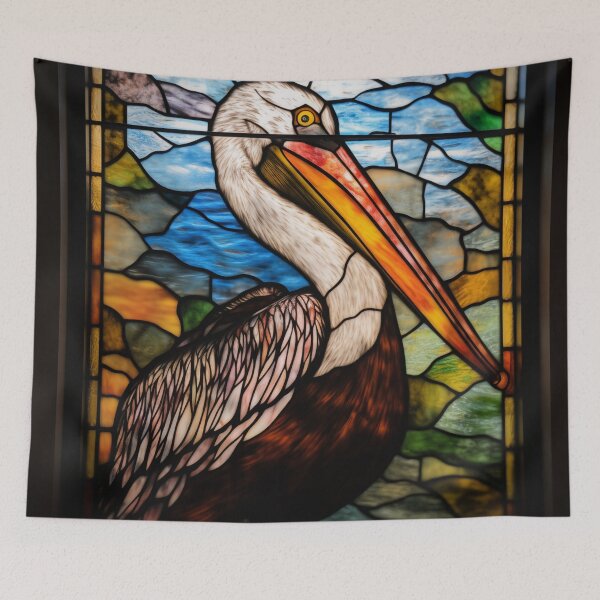 Item preview, Pelican in Stained Glass designed and sold by RedHandedOD.