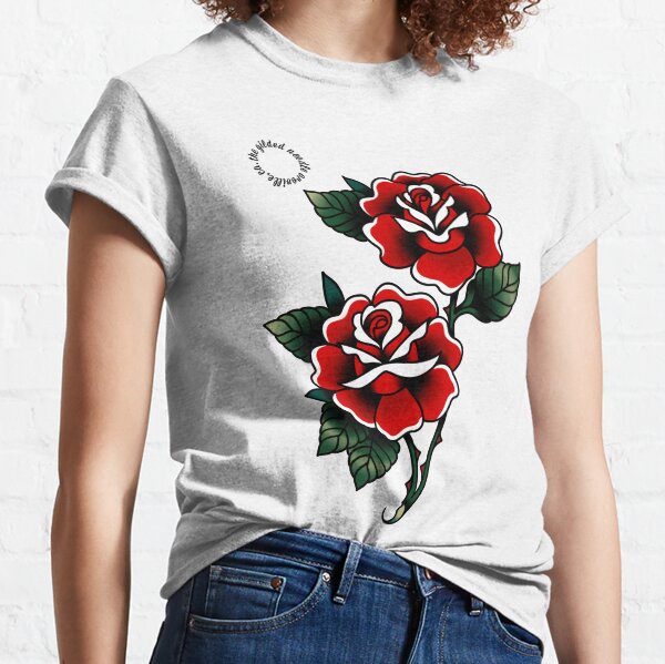 Item preview, Red Rose American Traditional Tattoo Art designed and sold by PiercingVamp.