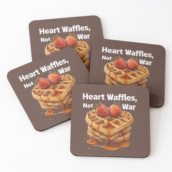 Item preview, Heart Waffles, Not War – Funny Breakfast Lover T-Shirt designed and sold by TeesByOquad.