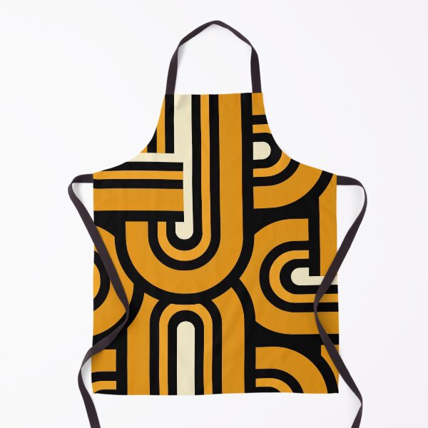 Artikelvorschau, Mid-Century Modern Senf, Creme und Schwarz Retro-Design entworfen und verkauft von DEC02.