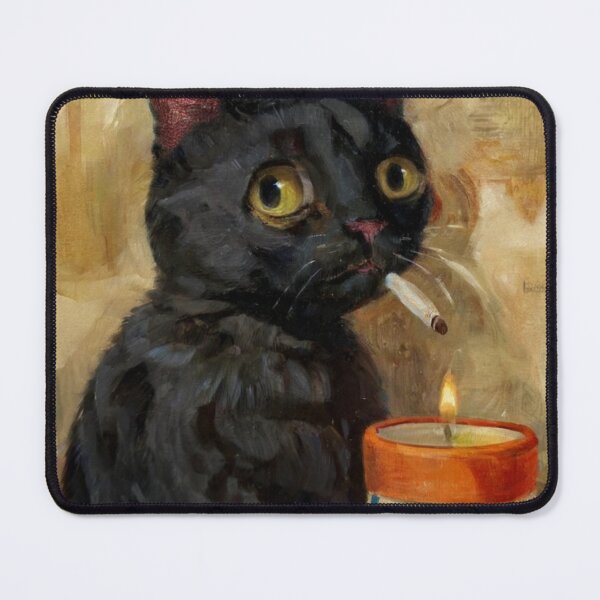 Item preview, Necessary Vices – The Smoking Cat with a Candle designed and sold by Noble Beasts.