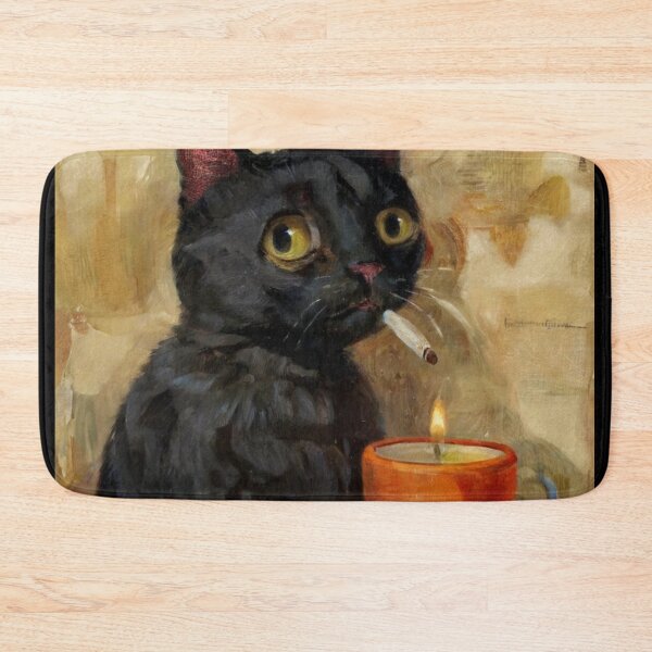 Item preview, Necessary Vices – The Smoking Cat with a Candle designed and sold by Noble Beasts.