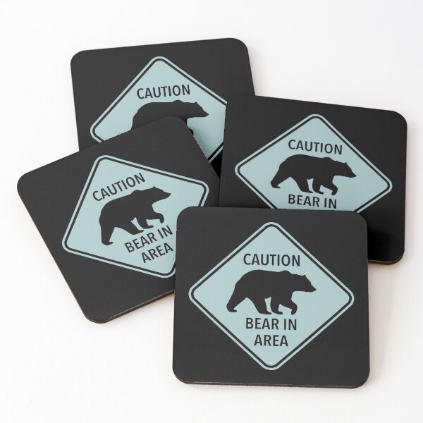 Item preview, Caution: Bear in Area (icy gray) designed and sold by Thelittlelord.