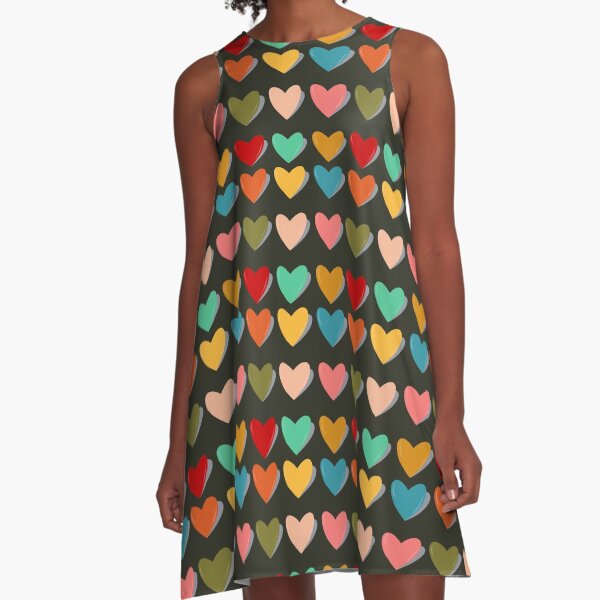 Item preview, Retro Heart Pattern in Gray designed and sold by Onehappyhook.