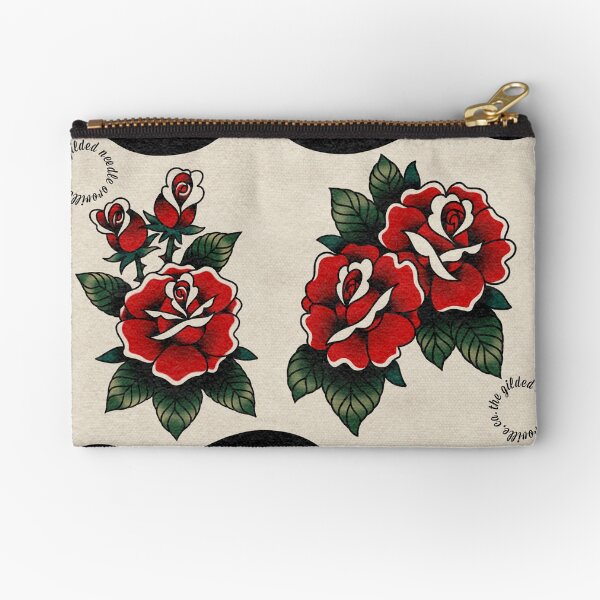 Aperçu de l'œuvre Tatouage traditionnel américain avec rose rouge créée et vendue par PiercingVamp.