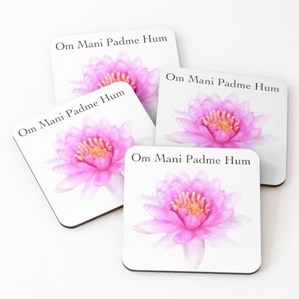 Item preview, Om mani padme hum - buddhist lotus flower  designed and sold by Josephine Ethereal.