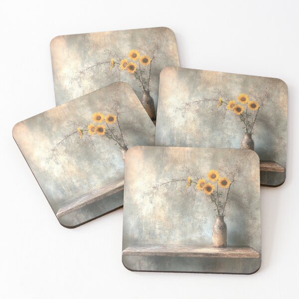 Item preview, Rustic Radiance: The Patina'd Vase and Sunlit Blooms designed and sold by bloorose.