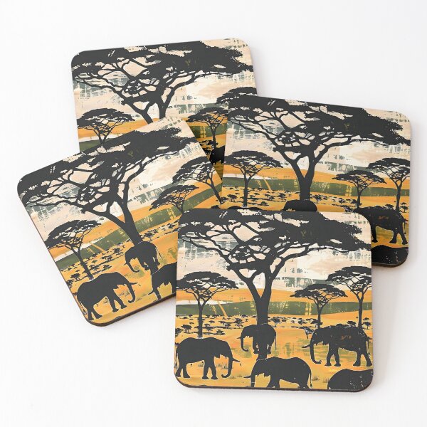 Item preview, Elephants On Serengeti African Grasslands  designed and sold by scooterbaby.