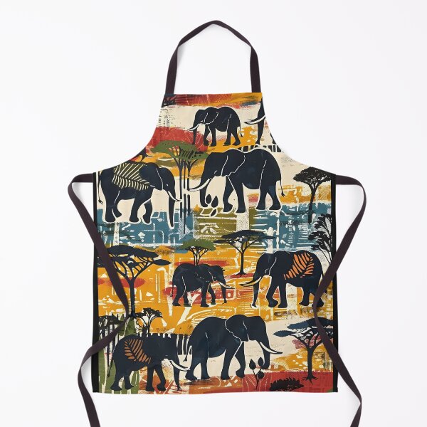 Item preview, Abstract Elephants of Africa Art African Serengeti Grasslands designed and sold by scooterbaby.