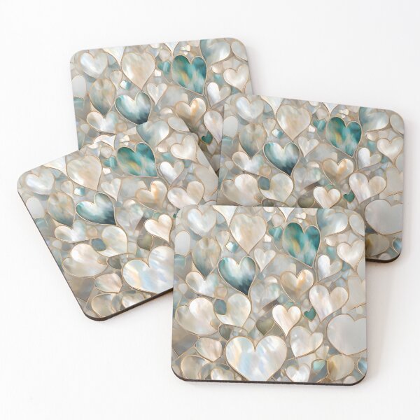 Item preview, Effervescent Mother-of-Pearl Hearts designed and sold by Ciervo Primavera.