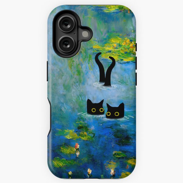 Vista previa del artículo con la obra «Estampado de gatos Monet Waterlily | Estampados de gatos Monet Waterlily», diseñado y vendido por AgevTor.