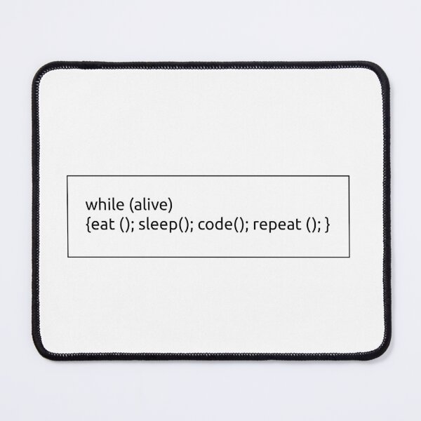 Item preview, While Alive : eat, sleep, code, repeat (white) designed and sold by goal-getter.