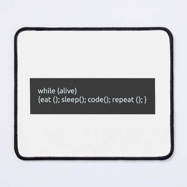 Item preview, Copy of While Alive : eat, sleep, code, repeat (dark) designed and sold by goal-getter.