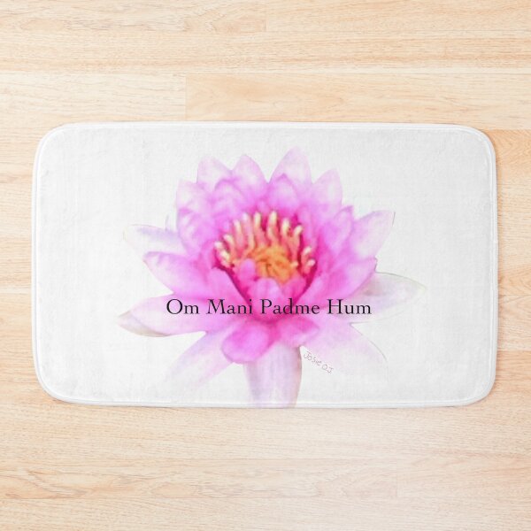 Item preview, Om mani padme hum - buddhist mantra lotus flower designed and sold by Josephine Ethereal.