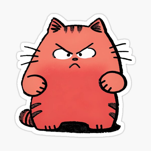Aperçu de l'œuvre chat très en colère créée et vendue par ArtZombieStore.