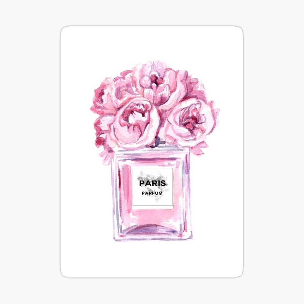 chanel perfume bottle with flowers