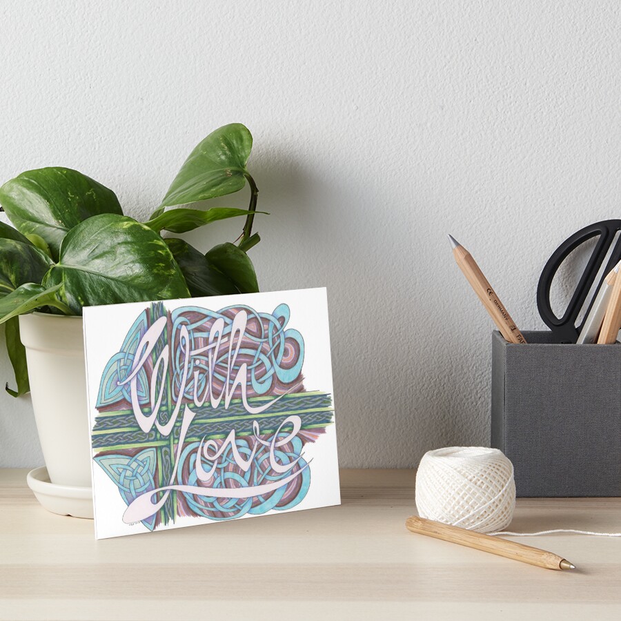 With Love Art Board Print