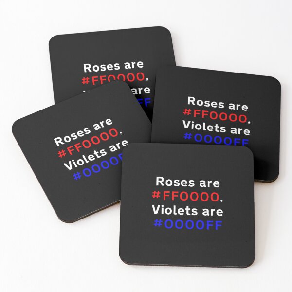 Item preview, Roses are #FF0000, Violets are #0000FF (black) designed and sold by goal-getter.
