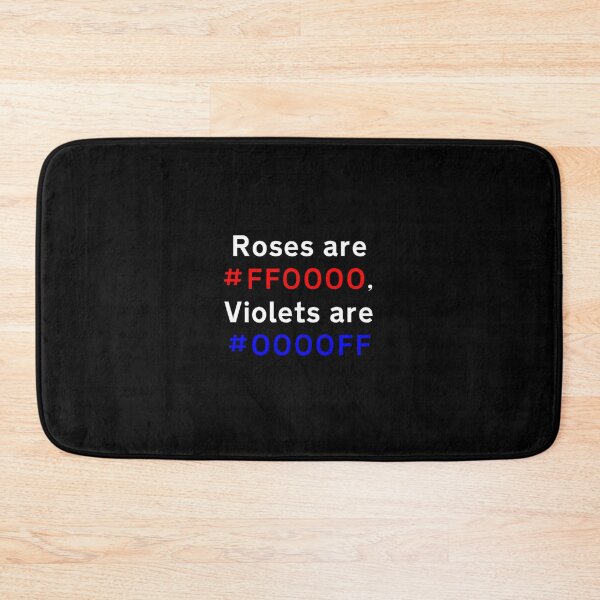 Item preview, Roses are #FF0000, Violets are #0000FF (black) designed and sold by goal-getter.