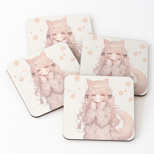 Item preview, Cozy Fox Girl in an Oversized Sweater – Cute Pastel Anime Art designed and sold by Kawai Anime Shop.