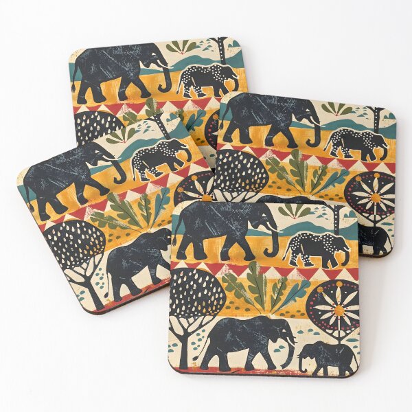 Item preview, Elephants of Africa Art African Serengeti Grasslands designed and sold by scooterbaby.