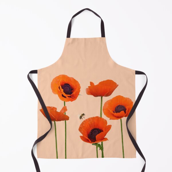 Item preview, Orange Poppies Honey Bee Photo Art from Award Winning designed and sold by Teri Peterson.