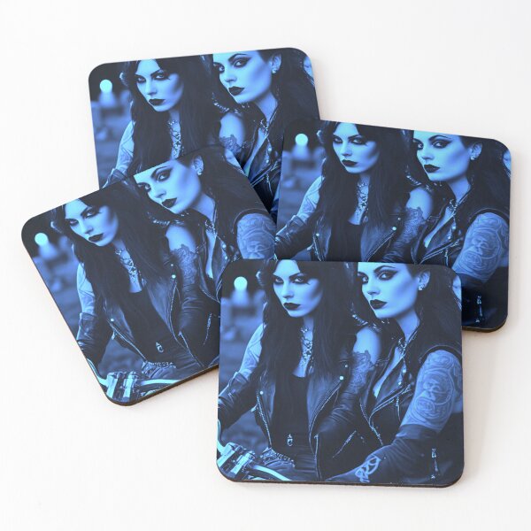 Item preview, Dark Goth Biker Girls designed and sold by TheDarkWardrobe.
