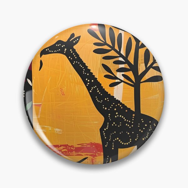 Item preview, Giraffe Eating Tree Leaves Africa Stamping Art designed and sold by scooterbaby.