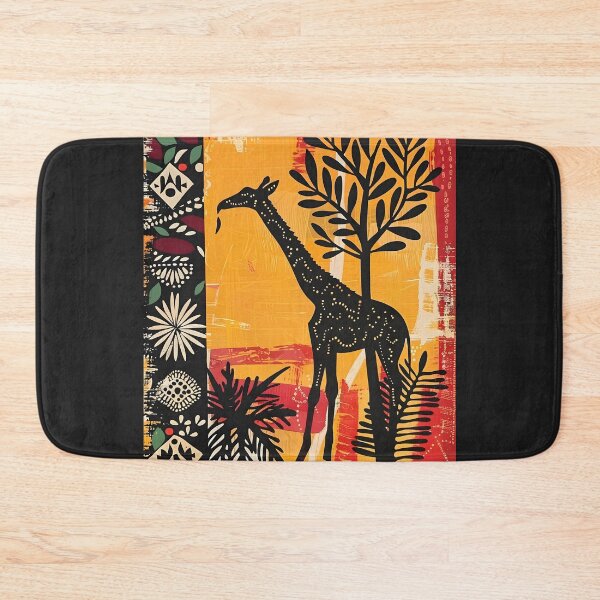 Item preview, Giraffe Eating Tree Leaves Africa Stamping Art designed and sold by scooterbaby.