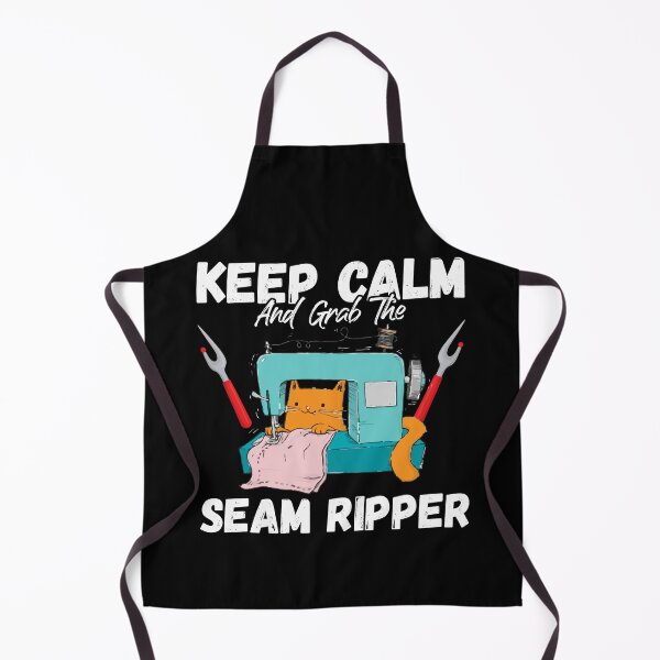 Item preview, Keep Calm And Grab Seam Ripper Cat Sewing Machine Quilting designed and sold by Dressed For Duty.