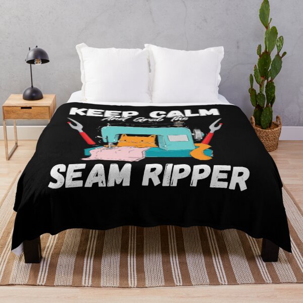 Item preview, Keep Calm And Grab Seam Ripper Cat Sewing Machine Quilting designed and sold by Dressed For  Duty.