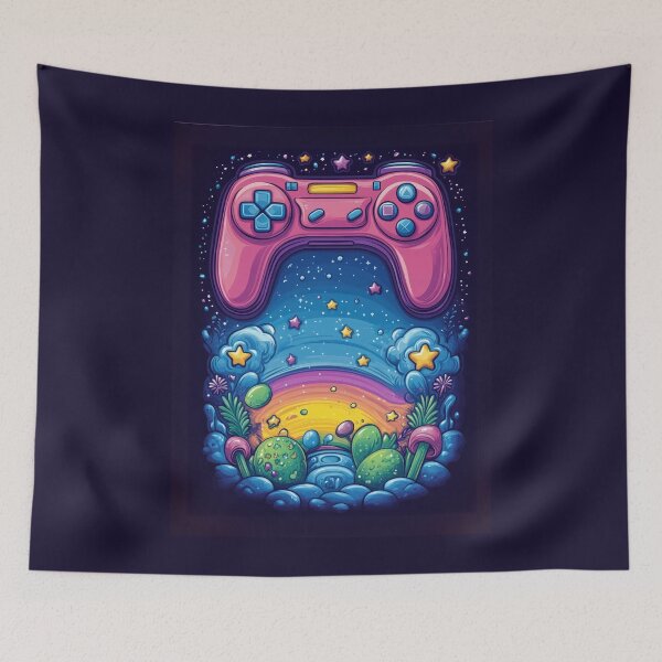 Item preview, Cosmic Gaming Adventure: Controller with Rainbow and Stars designed and sold by bAIryBarn.