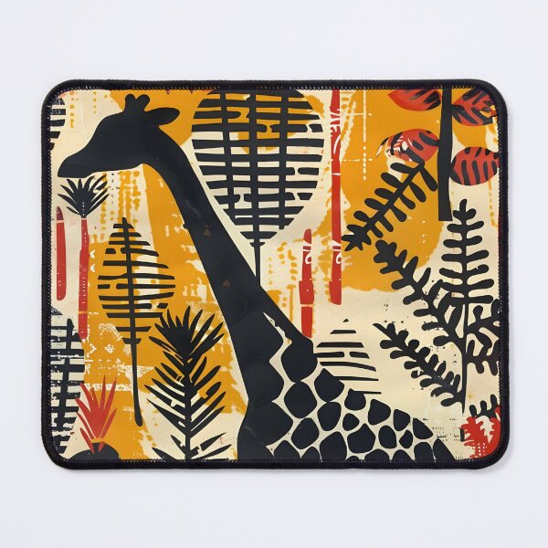 Item preview, Giraffe Eating Tree Leaves of Africa Stamping Art designed and sold by scooterbaby.
