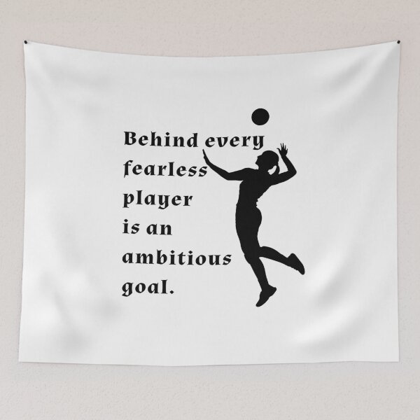 Item preview, volleyball quote, saying, text, words, fearless player ambitious goal, best volleyball  designed and sold by subarashii11.