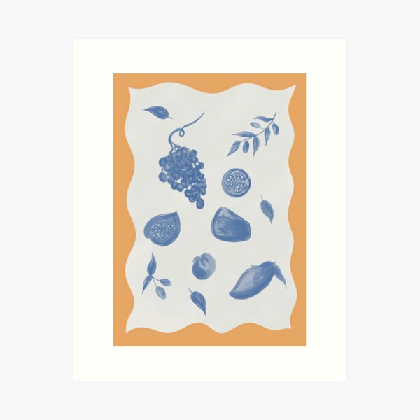 Item preview, Blue Italian orange border designed and sold by WildDoveAU.