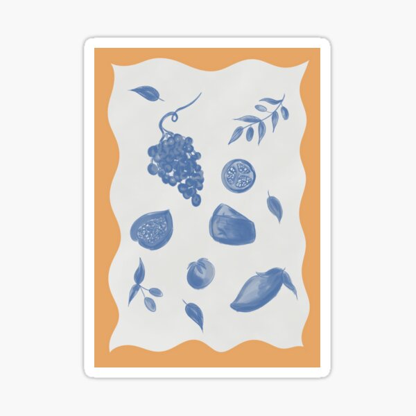 Item preview, Blue Italian orange border designed and sold by WildDoveAU.