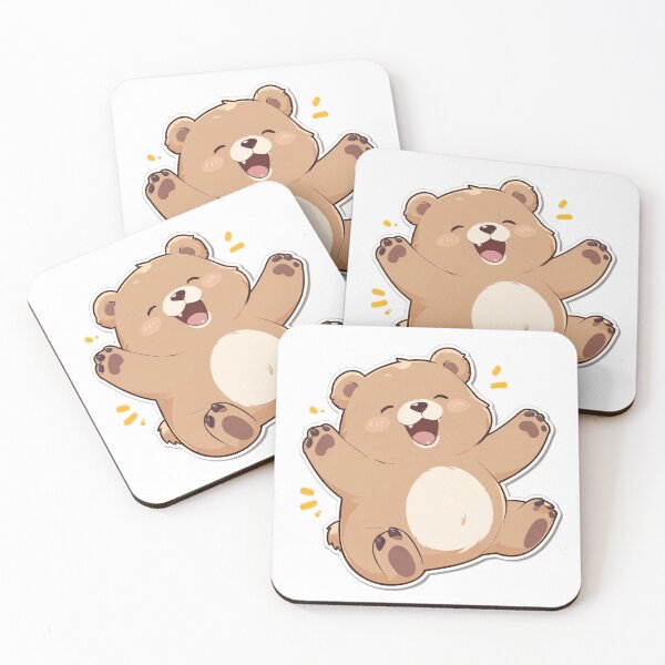 Item preview, cute bear sticker kwaii designed and sold by Wildtastic .