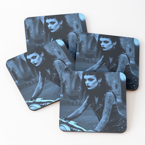 Item preview, Dark Goth Biker Girls designed and sold by TheDarkWardrobe.