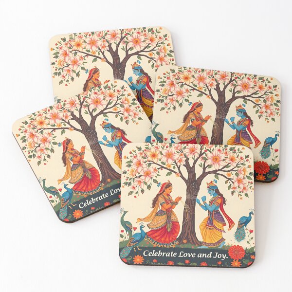 Item preview, Radha y Krishna Holi: celebración del arte popular designed and sold by Muted Marvels.