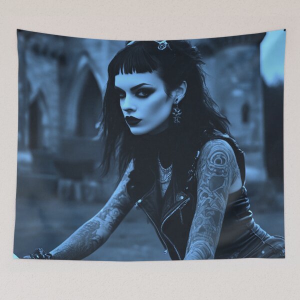 Item preview, Dark Goth Biker Girls designed and sold by TheDarkWardrobe.