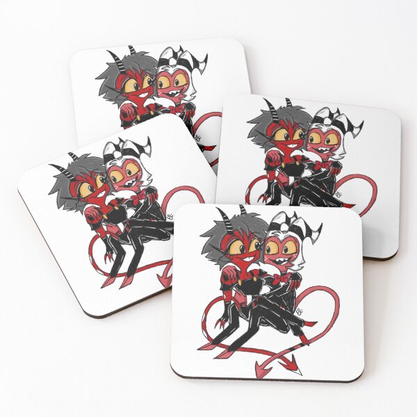 Item preview, Moxxie and Millie Heart illustration designed and sold by dirtbag-ink.