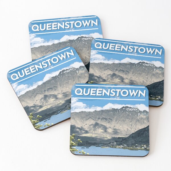 Item preview, Queenstown Remarkables Mountain Vintage Travel designed and sold by ashandbubu.