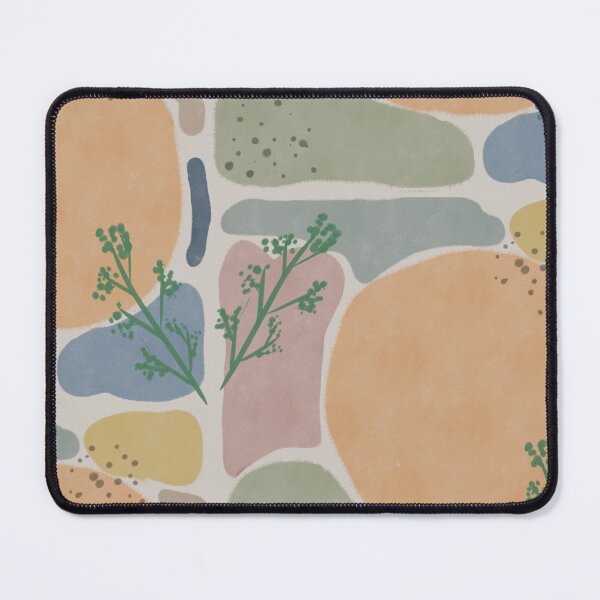 Item preview, Vintage Boho blob with green leaves and dots . designed and sold by Boho Vibes Studio.