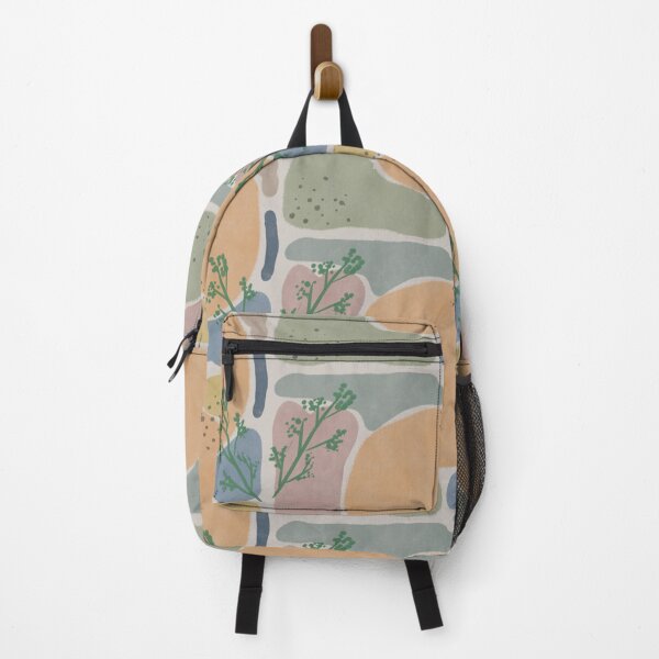 Item preview, Vintage Boho blob with green leaves and dots . designed and sold by  Boho Vibes Studio.