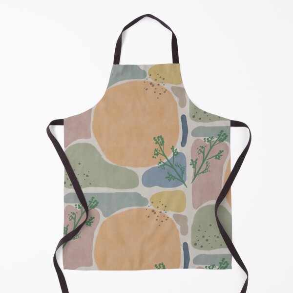 Item preview, Vintage Boho blob with green leaves and dots . designed and sold by Boho Vibes Studio.