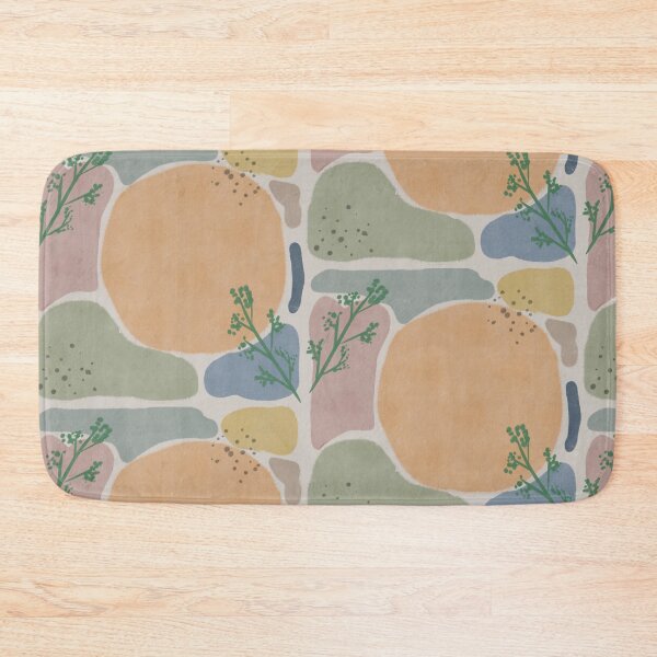 Item preview, Vintage Boho blob with green leaves and dots . designed and sold by Boho Vibes Studio.