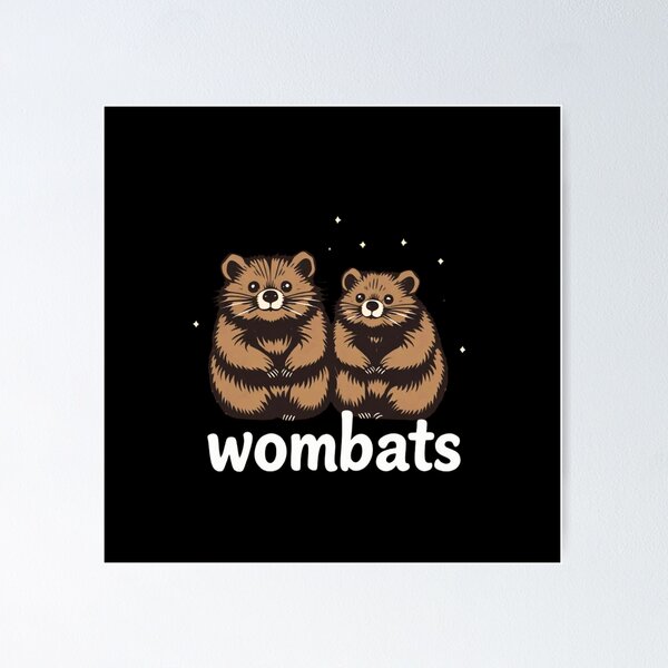 Item preview, Wombat Adventure Travel Poster designed and sold by AuraMotivate.