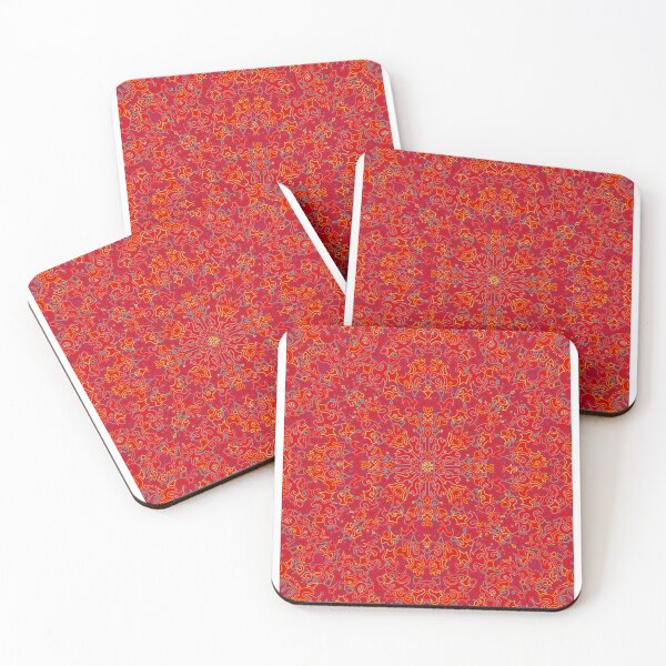 Item preview, Red Abstract Mandala designed and sold by Josephine Ethereal.