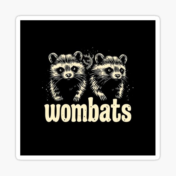 Vista previa del artículo con la obra «Paquete de pegatinas de dibujos animados de Wombat», diseñado y vendido por AuraMotivate.