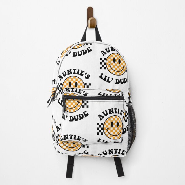 Item preview, Retro Auntie's Lil' Dude Checkerboard Smiley Face designed and sold by JoelFox165.